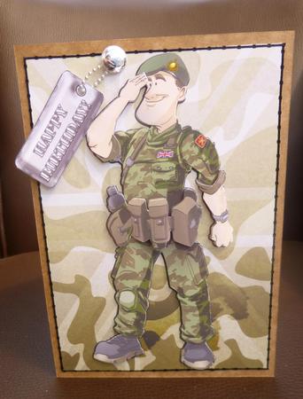 British Army Dude Green Beret by Jayne Jones