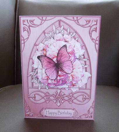 Butterflies & Flowers Fancy Arch Shaped Pyramid Sheet by Jayne Jones