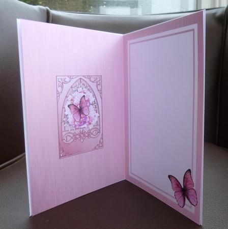 Butterflies & Flowers Fancy Arch Shaped Matching Insert by Jayne Jones
