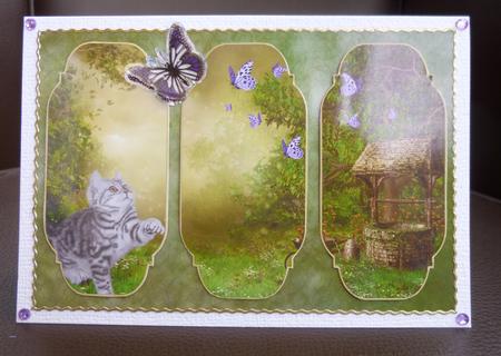 'sweet Games' Kitten Card Topper by Jayne Jones