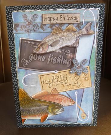 Male Card Gone Fishing by Jayne Jones