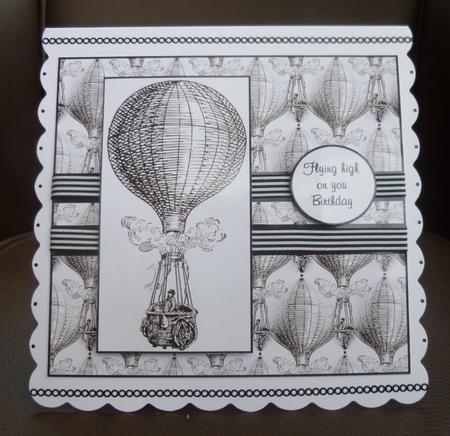 Mono Hot Air Balloon by Jayne Jones