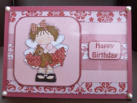 Sweet Little Girl with Her Teddy Quick Card by Jayne Jones