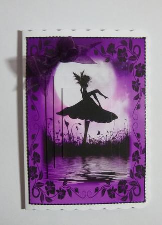 Fairy Silhouette Pyramid Topper in Purple by Jayne Jones
