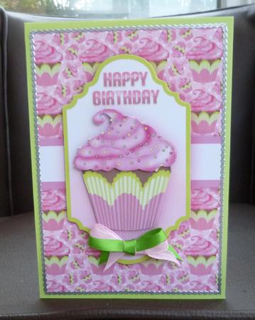 Cupcake Birthday Greeting Card by Jayne Jones