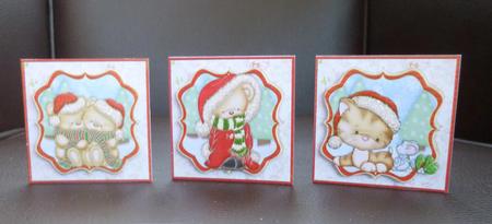 Gift Tags Cute Christmas Gift Tags in Red & Gold by Jayne Jones
