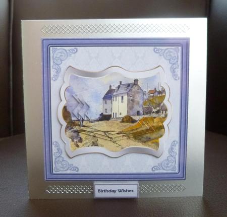 Fishing Village Card with Stackers by Jayne Jones
