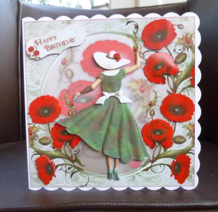 Red Poppies Vintage Lady Mini Kit by Jayne Jones