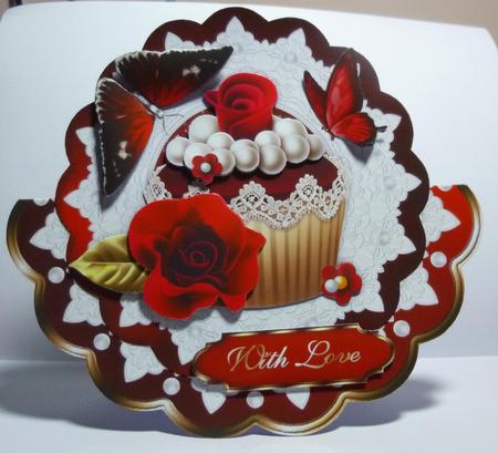 Roses & Pearls Scallop Wobble Card Mini-kit by Jayne Jones