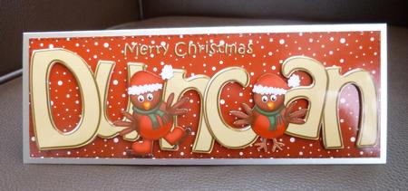 Xmas Duncan Robins Large Dl & 3D Decoupage by Jayne Jones