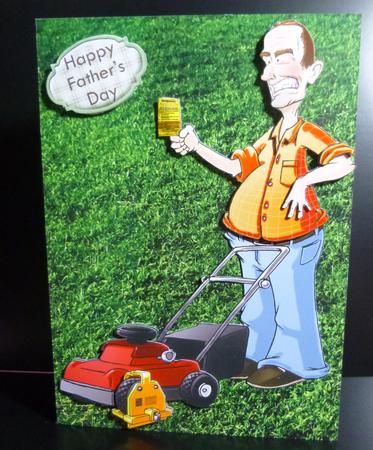 Lawn Mower Dude Decoupage Sheet by Jayne Jones