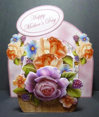 3D Box Basket of Roses by Jayne Jones