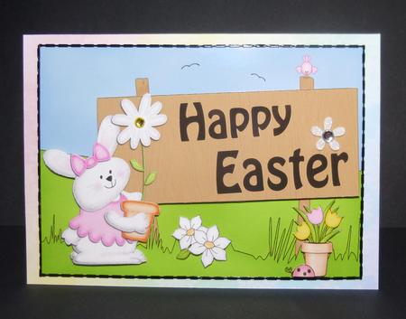 5x7 Happy Easter Bunny 3D Step by Step Decoup by Jayne Jones