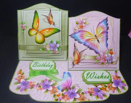Butterfly Kisses Pyramid Panel Staggered Easel Mini Kit by Jayne Jones