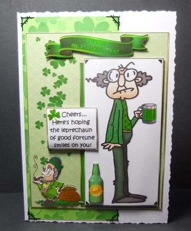 Gus on St Patrick's Day Quick Card by Jayne Jones