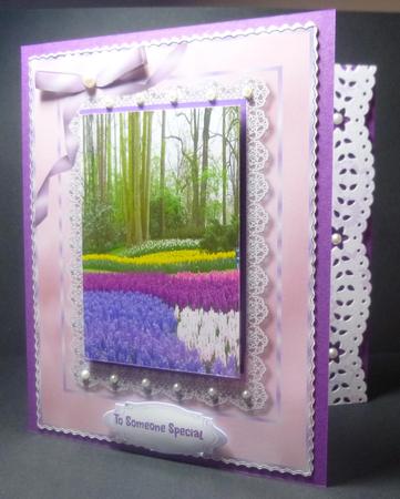 Beautiful Vintage Lace and a Rainbow of Flowers by Jayne Jones