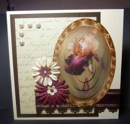 Fabulous Iris Oval Pyramid Topper by Jayne Jones