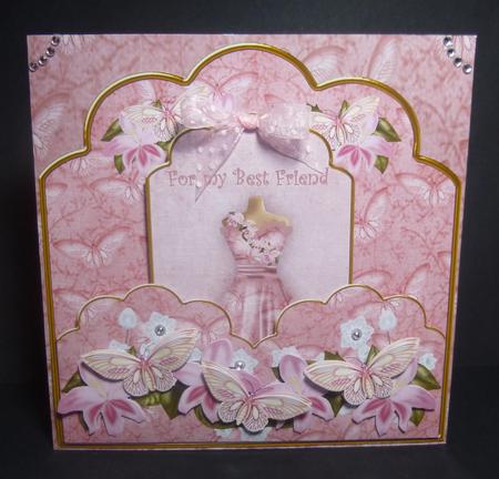 Pink Butterfly Best Friend Fashion Tag Cf Minikit by Jayne Jones