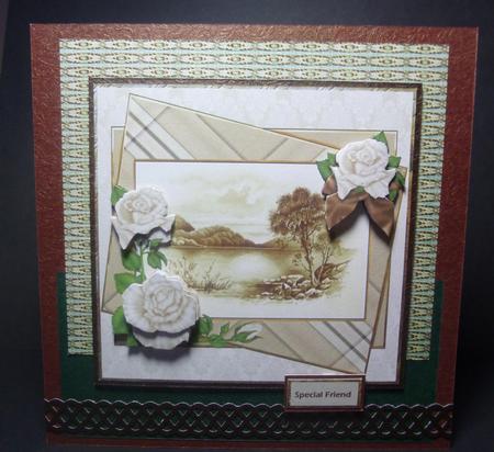 Lake Scene Card with Decoupage by Jayne Jones