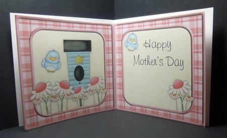 Blue Birds Happy Mother's Day Square Card Insert by Jayne Jones