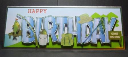 Fishing Birthday Large Dl by Jayne Jones