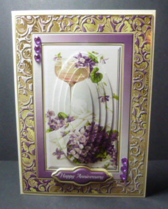 Champagne & Flowers Fancy Quick Card by Jayne Jones