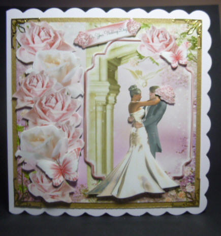 Wedding Day the Pink Bouquet Card Font Kit by Jayne Jones