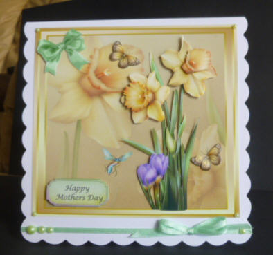 Beautiful Daffodil's with Butterflies 8x8 Mini Kit by Jayne Jones