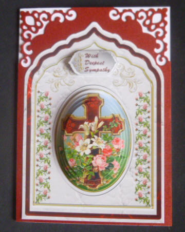 Sympathy Cross Marble Plaque Card Mini Kit by Jayne Jones