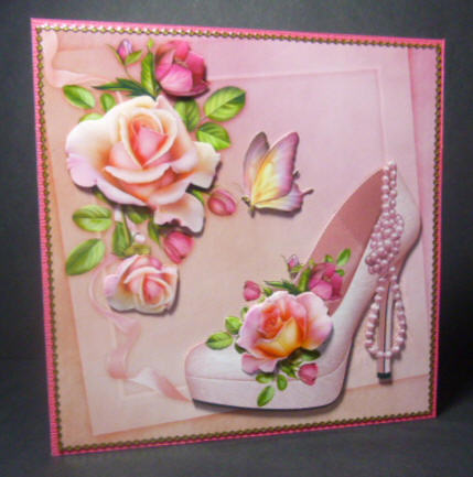 Butterfly Shoe Roses and Beads by Jayne Jones