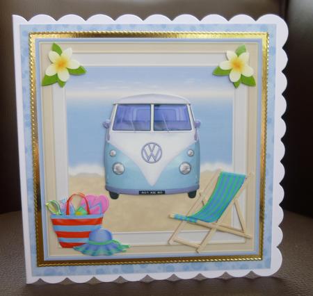Camping Toppers 5x5ins Toppers x 2 by Jayne Jones