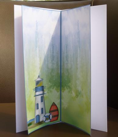 Insert Large Dl Male Card Lighthouse by Jayne Jones