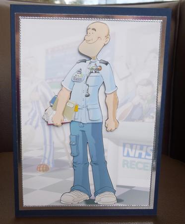 Male Nurse (bald) Dude Decoupage Sheet by Jayne Jones