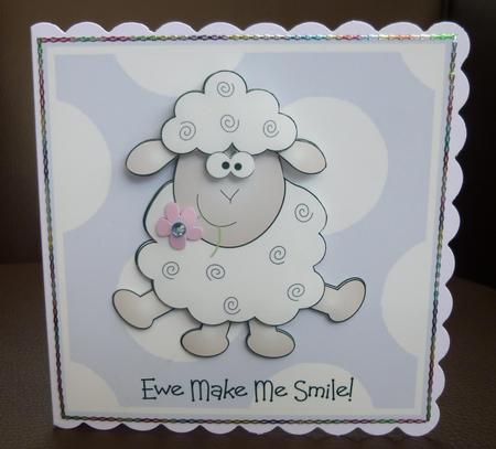 Ewe Make Me Smile Birthday Card by Jayne Jones