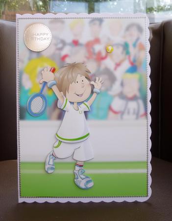 Mini Dude Tennis Star Decoupage Sheet by Jayne Jones