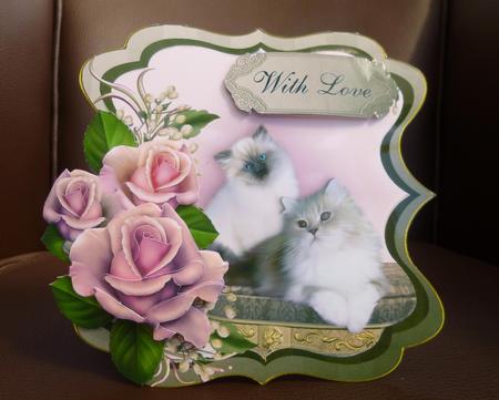 Painted Kittens 5x5 Card by Jayne Jones