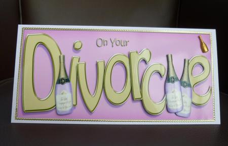Large Dl Divorce Quick Card N 3D Decoupage by Jayne Jones