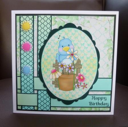 Tweet Bird Woven Corner Card Mini Kit by Jayne Jones