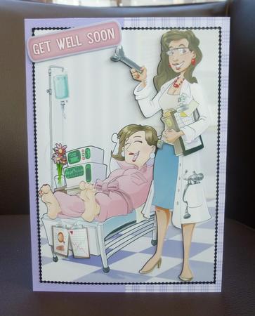 A4 Light Purple Plain and Plaid Card Front by Jayne Jones