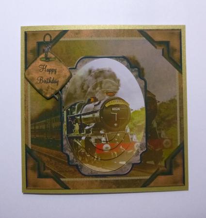 Masculine Steam Train Card Front Mini Kit by Jayne Jones