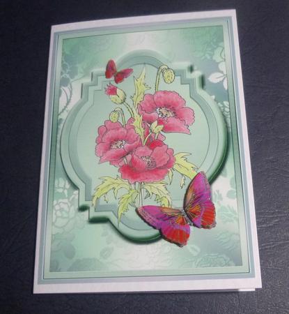 Poppies with Butterflies Watercolour Step by Step Decoupage by Jayne Jones