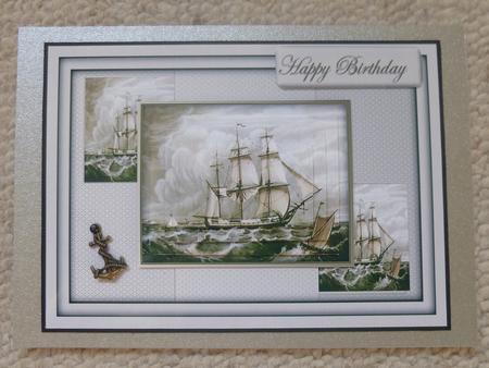 Vintage Sailing Ship by Jayne Jones