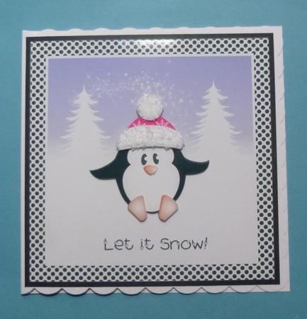 Let It Snow Penguin Topper by Jayne Jones
