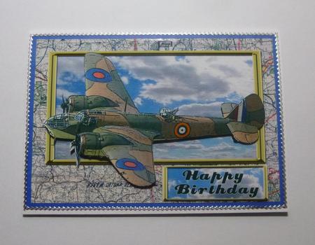 Ww2 Birthday Bomber Card Front by Jayne Jones