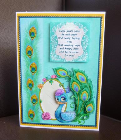 Peacocks Beauty Thank You and Get Well by Jayne Jones