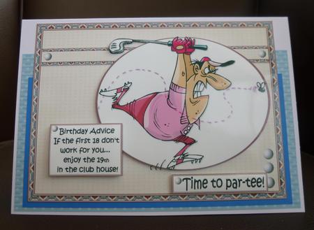 Birthday Advice for the Golfer Quick Card by Jayne Jones