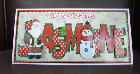 Santa & Snowman Jasmine Large Dl by Jayne Jones