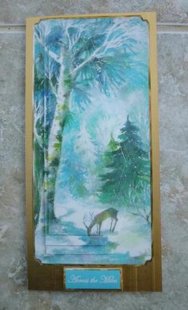 Reindeer Drinking Dl Card with Layers by Jayne Jones