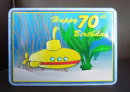 Submarine Birthday Card for 70 Yr. Old by Jayne Jones