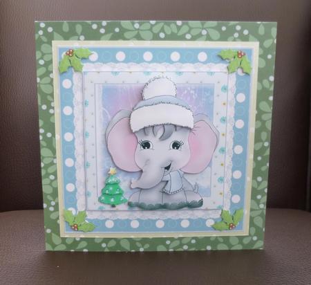 Cute Baby Boy's Christmas Card Front 7x7 Kit by Jayne Jones